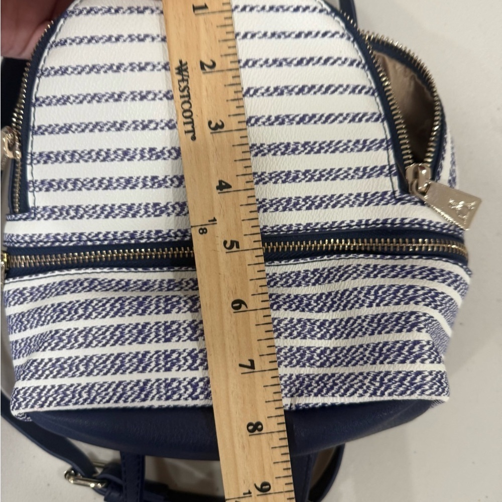 Pash Bag by L'Atelier du Sac White and Blue Mini Backpack - Picture 6 of 7